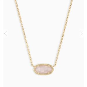 Elisa pendant necklace in rose quartz